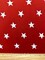 Rusty Red Star Print Double Brushed Jersey Knit Fabric By the Yard